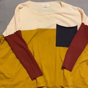 Colorblock oversized sweater